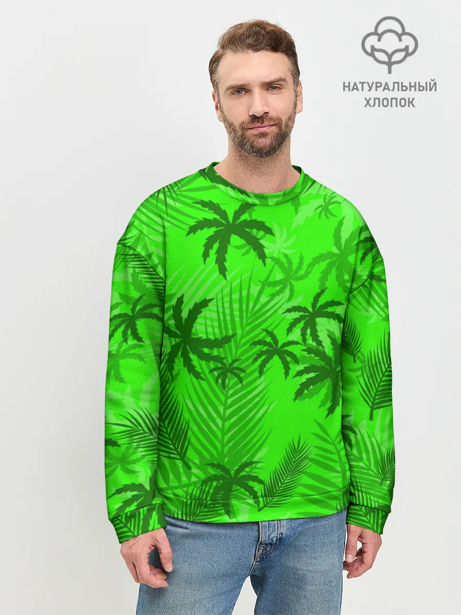 Мужской свитшот базовый / ПАЛЬМЫ | ЛЕТО | TROPICAL