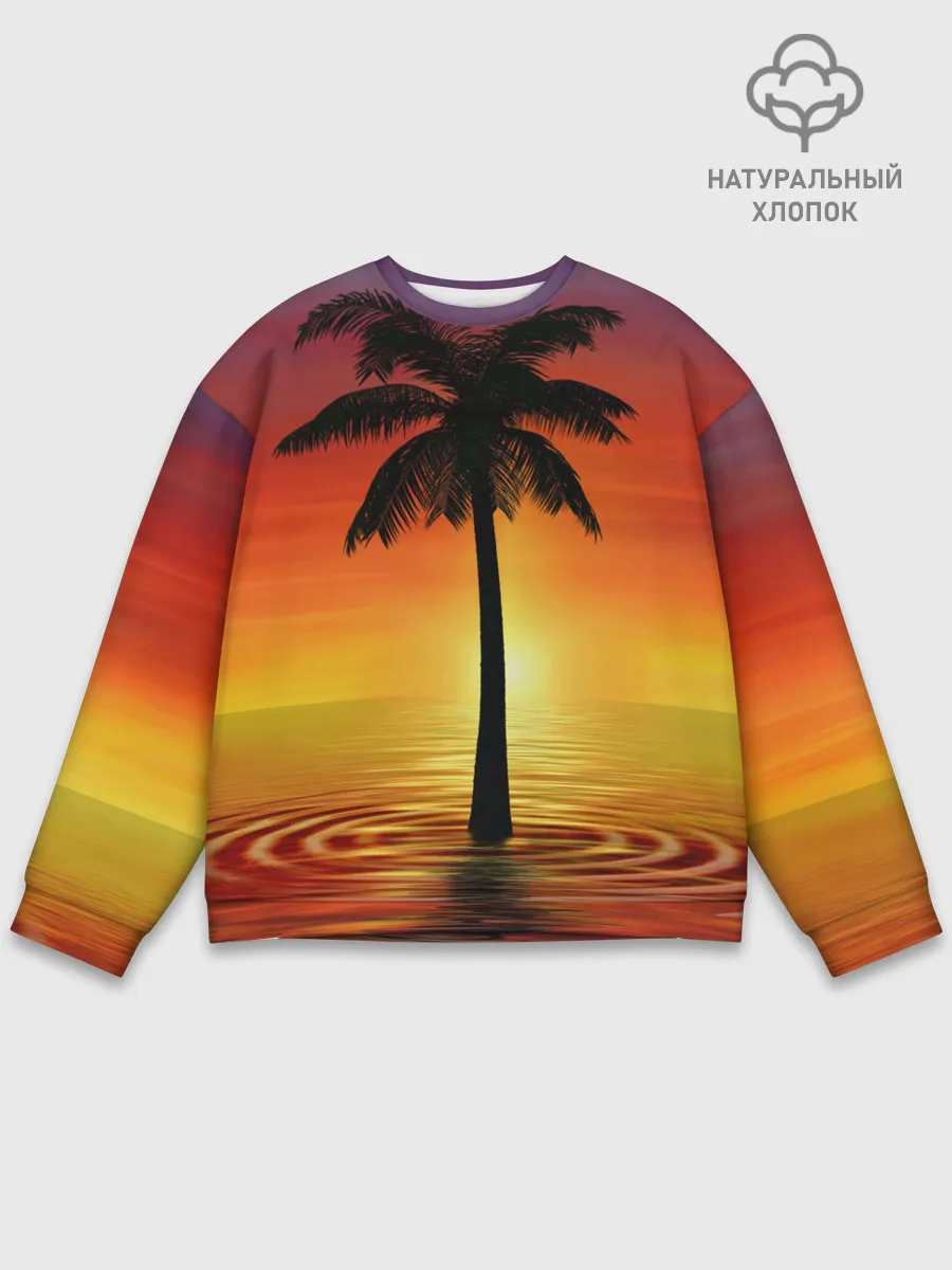 Мужской свитшот базовый / ТРОПИЧЕСКИЕ ПАЛЬМЫ.