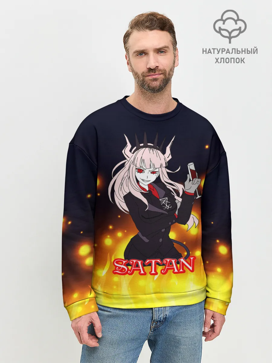 Мужской свитшот базовый / Helltaker Satan Girl