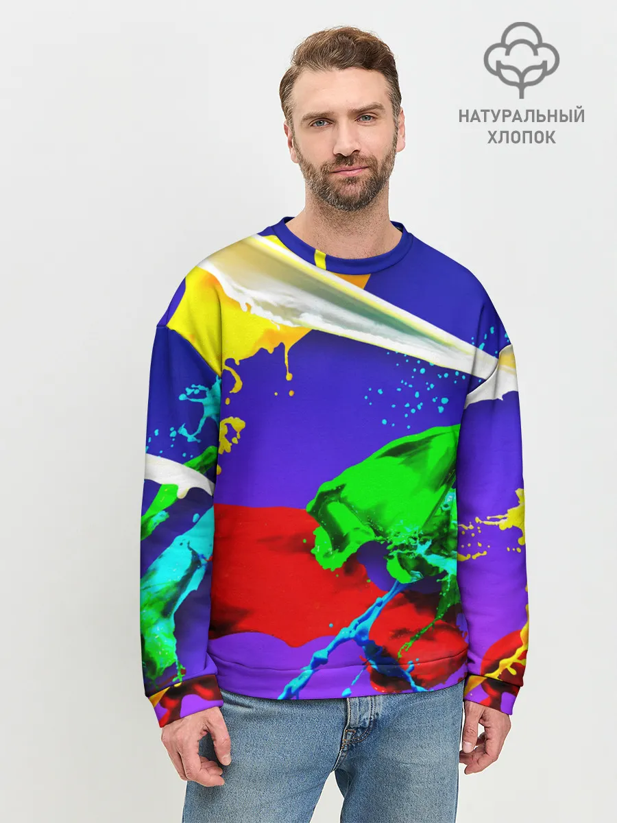 Мужской свитшот базовый / НЕОНОВЫЙ КРАСКИ