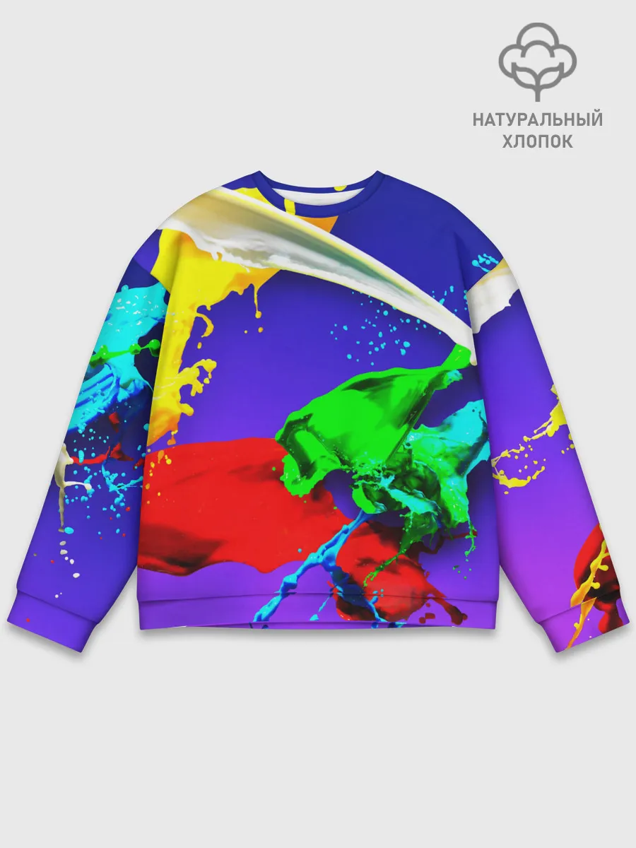 Мужской свитшот базовый / НЕОНОВЫЙ КРАСКИ