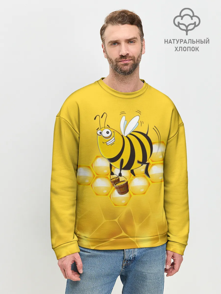Мужской свитшот базовый / Лето. Пчелы. Мед