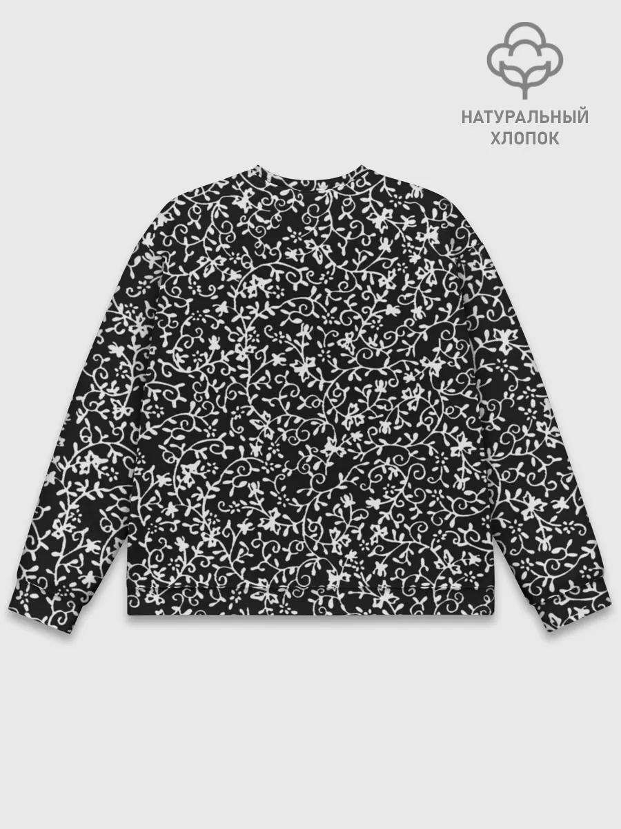 Мужской свитшот базовый / Узоры Черно-белые