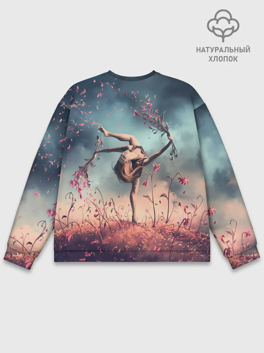 Мужской свитшот базовый / Танцующая с цветами ведьма