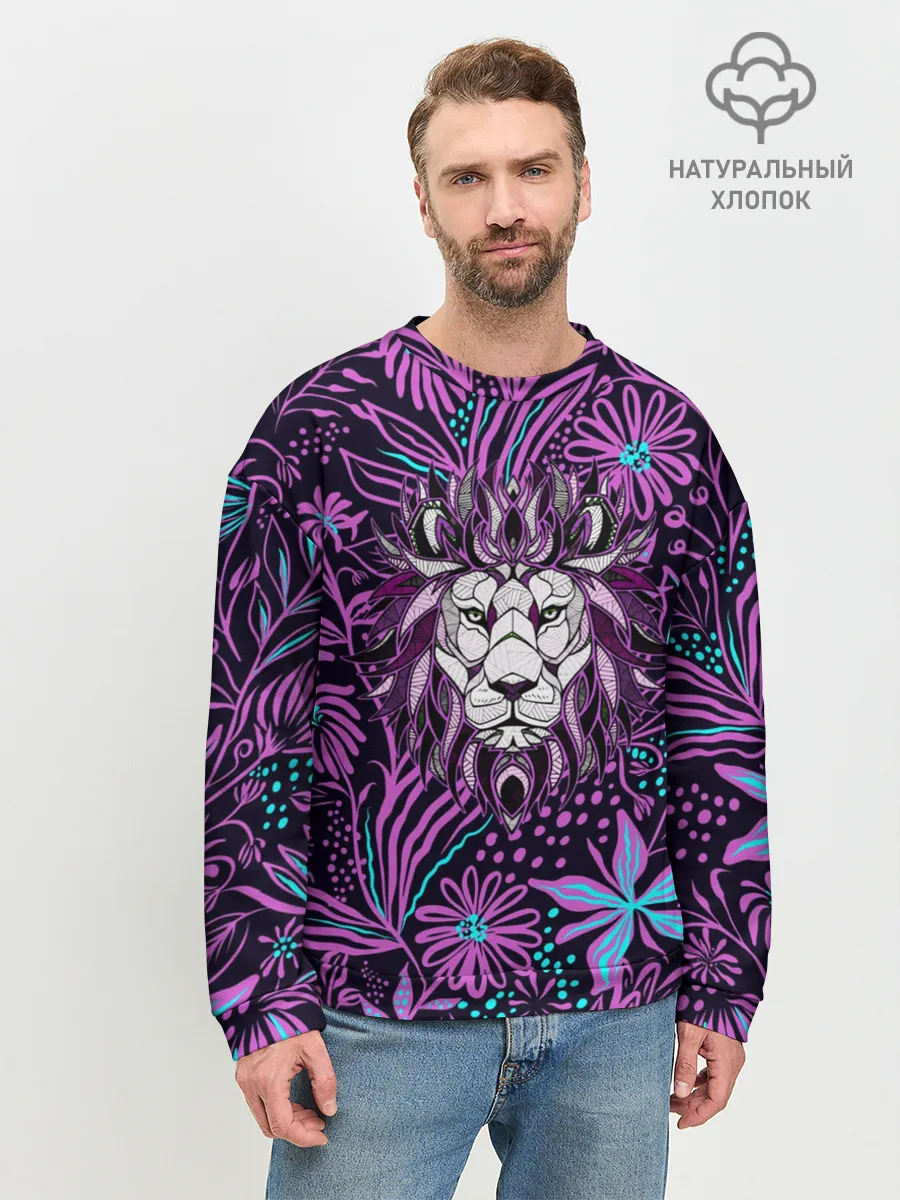 Мужской свитшот базовый / Лев | Флора