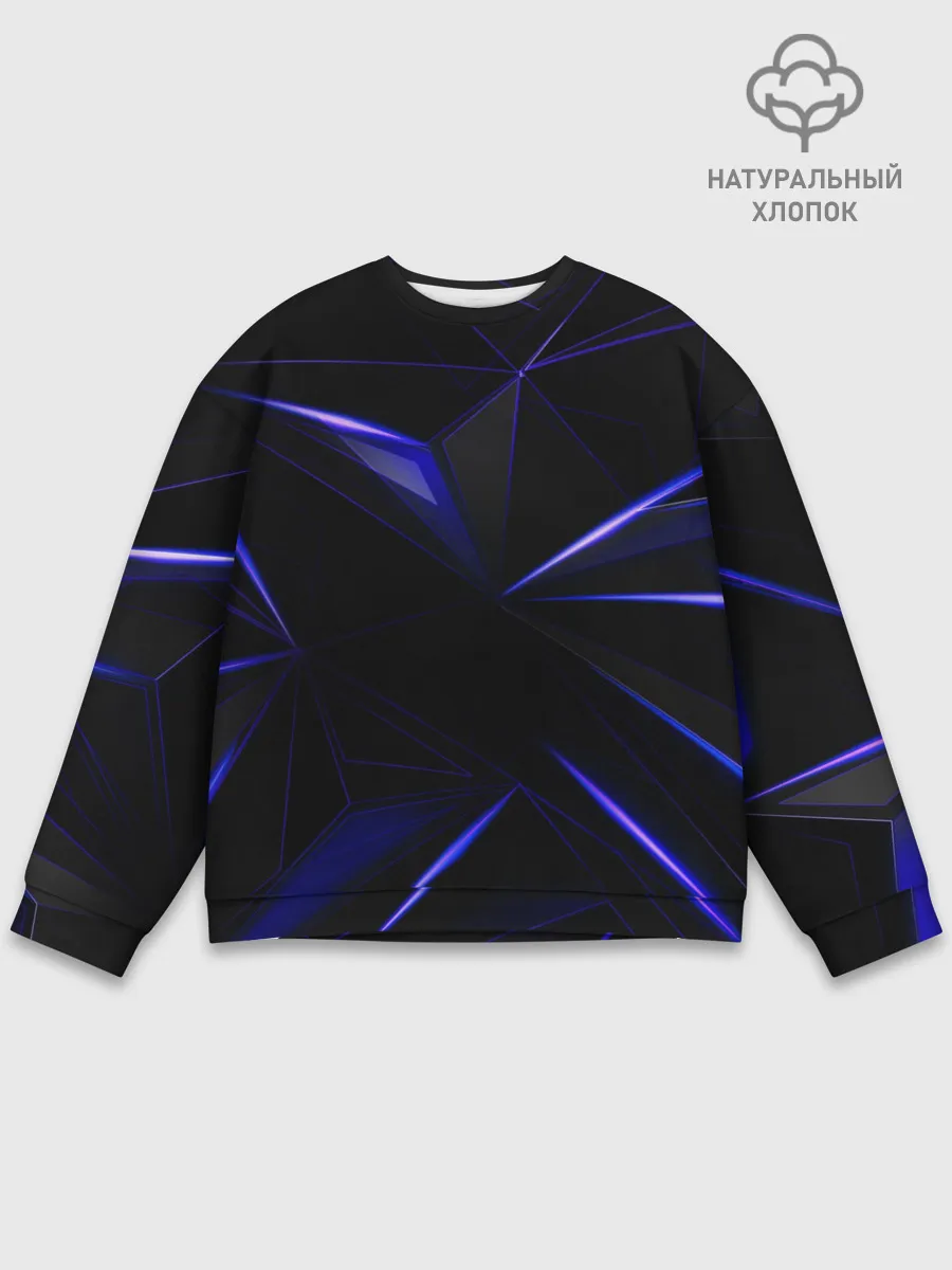 Мужской свитшот базовый / HEXAGON | BLUE