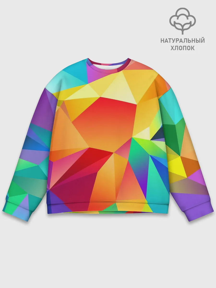 Мужской свитшот базовый / Яркая мозаика