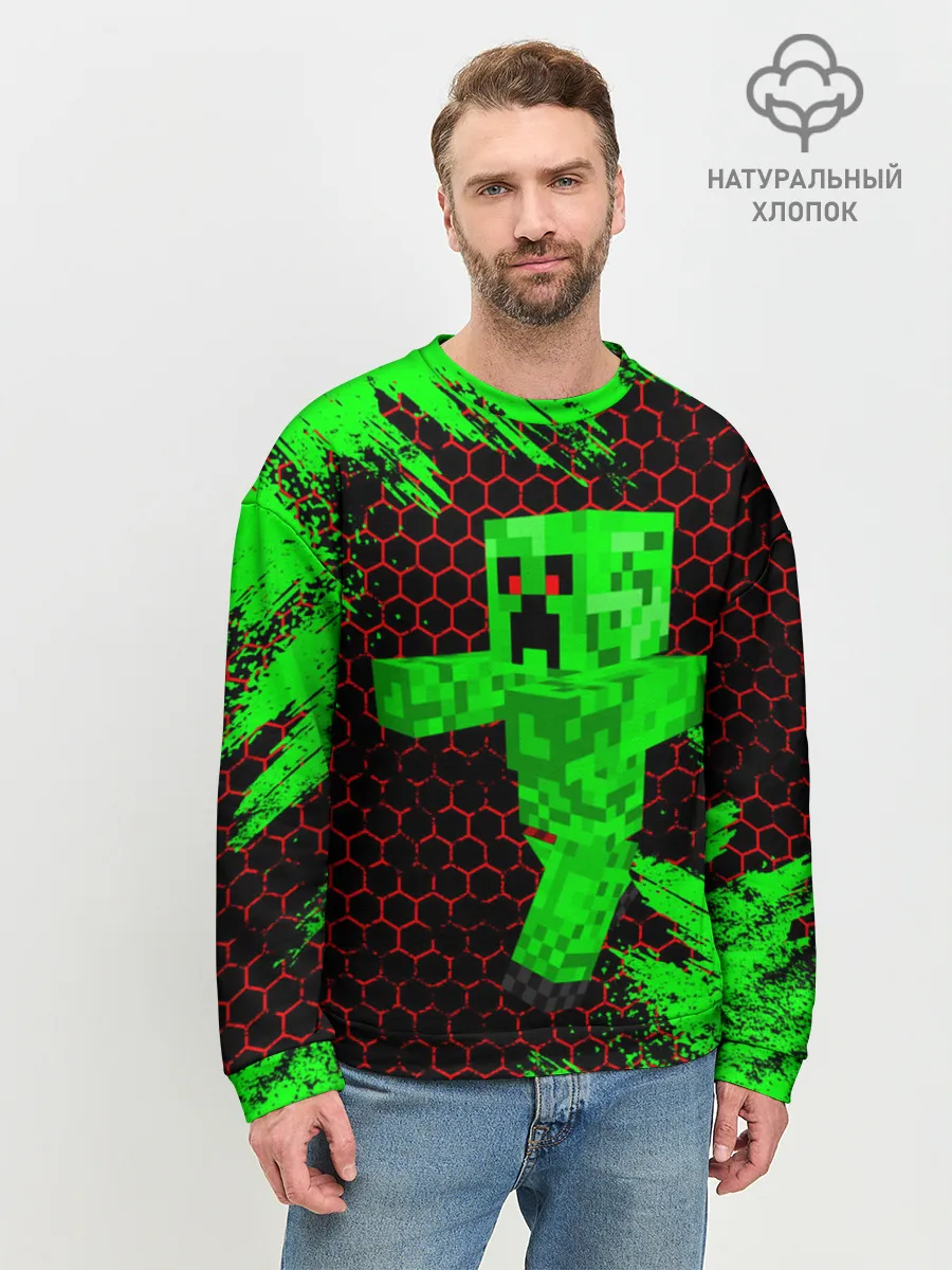 Мужской свитшот базовый / MINECRAFT CREEPER