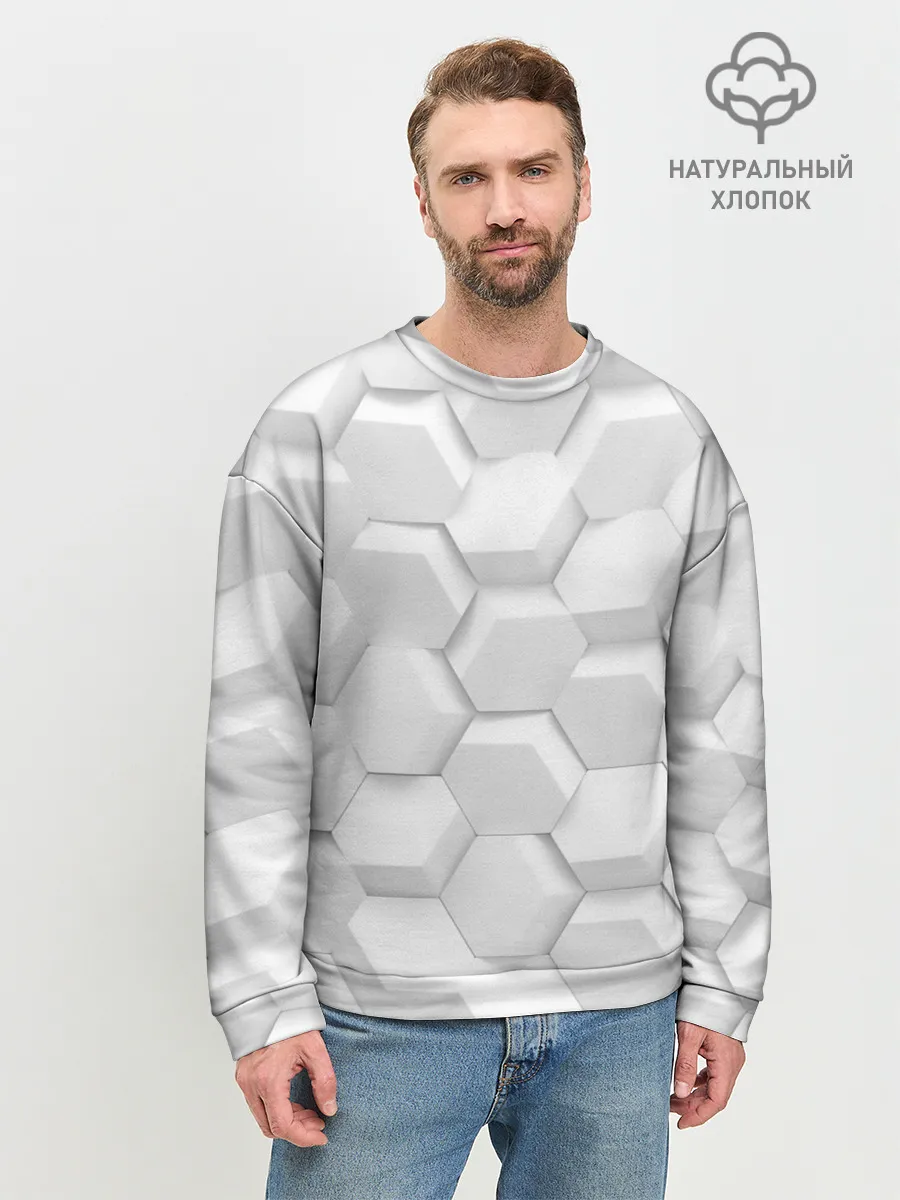 Мужской свитшот базовый / 3D WHITE