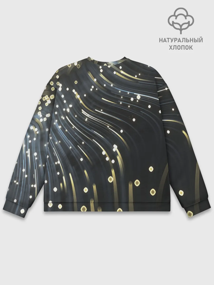 Мужской свитшот базовый / Абстракция искры полосы боке