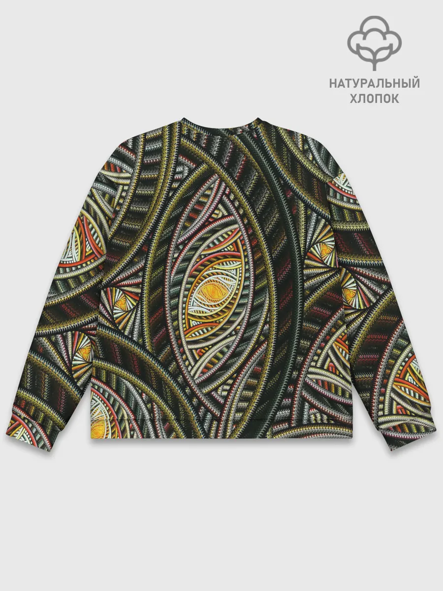 Мужской свитшот базовый / Абстракция глаз узор линии