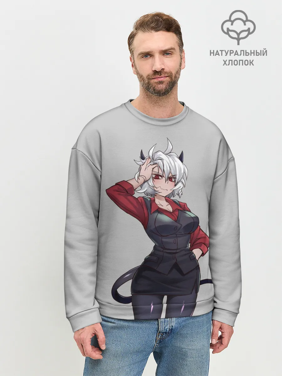 Мужской свитшот базовый / Malina рука на голове Helltaker