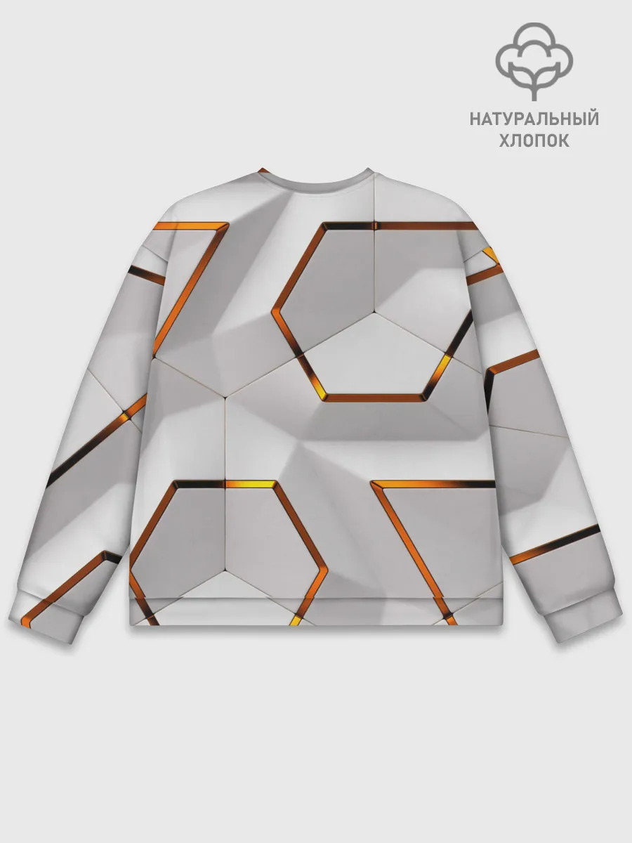 Мужской свитшот базовый / 3D абстракция Iron