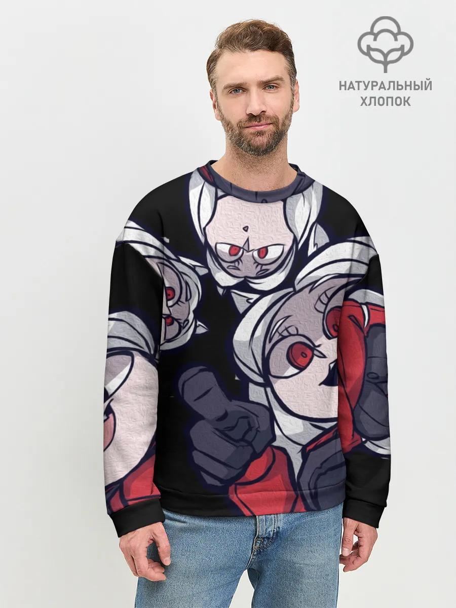 Мужской свитшот базовый / Мультяшные герои Helltaker