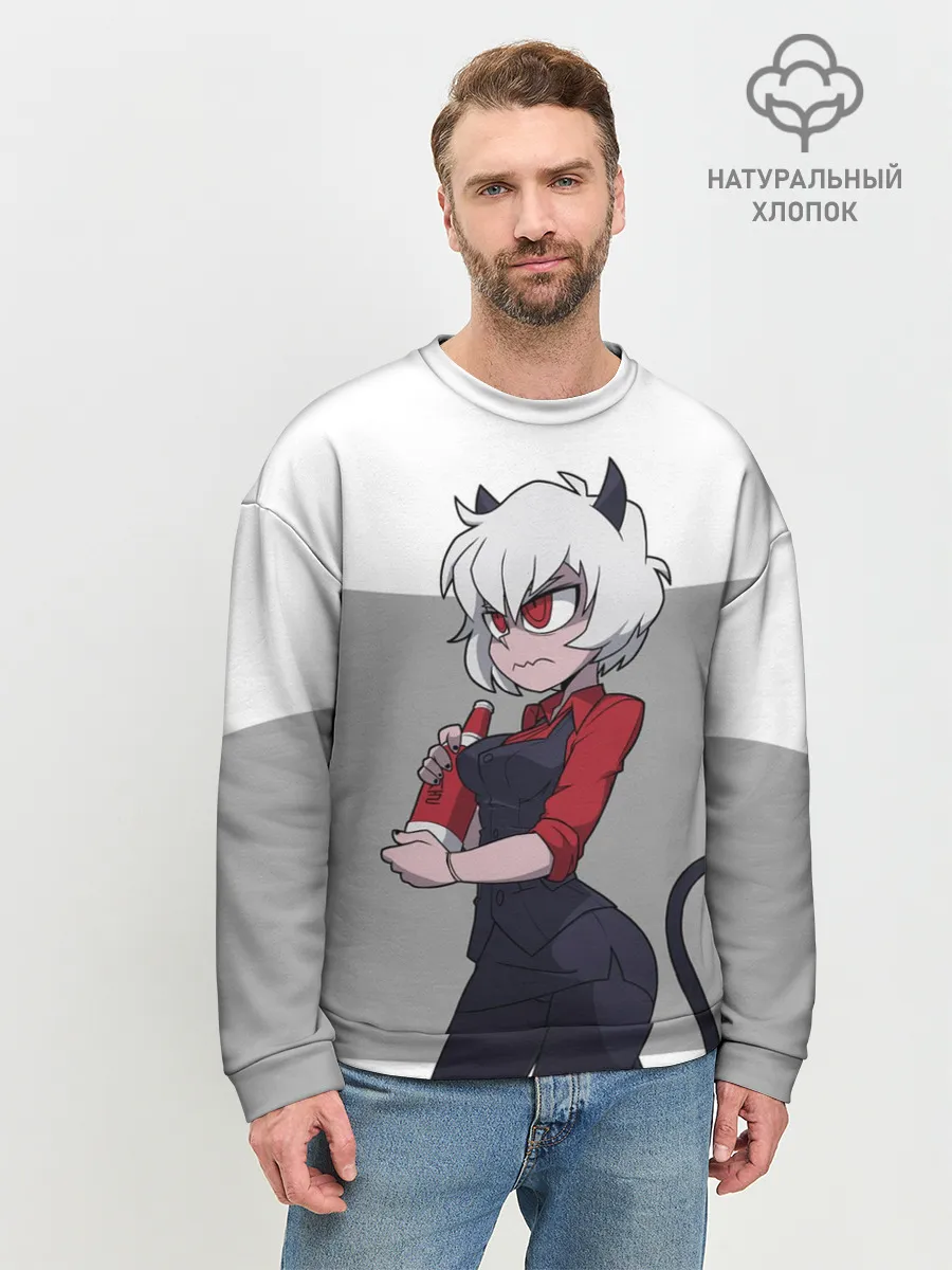 Мужской свитшот базовый / Сердитая Малина. HELLTAKER