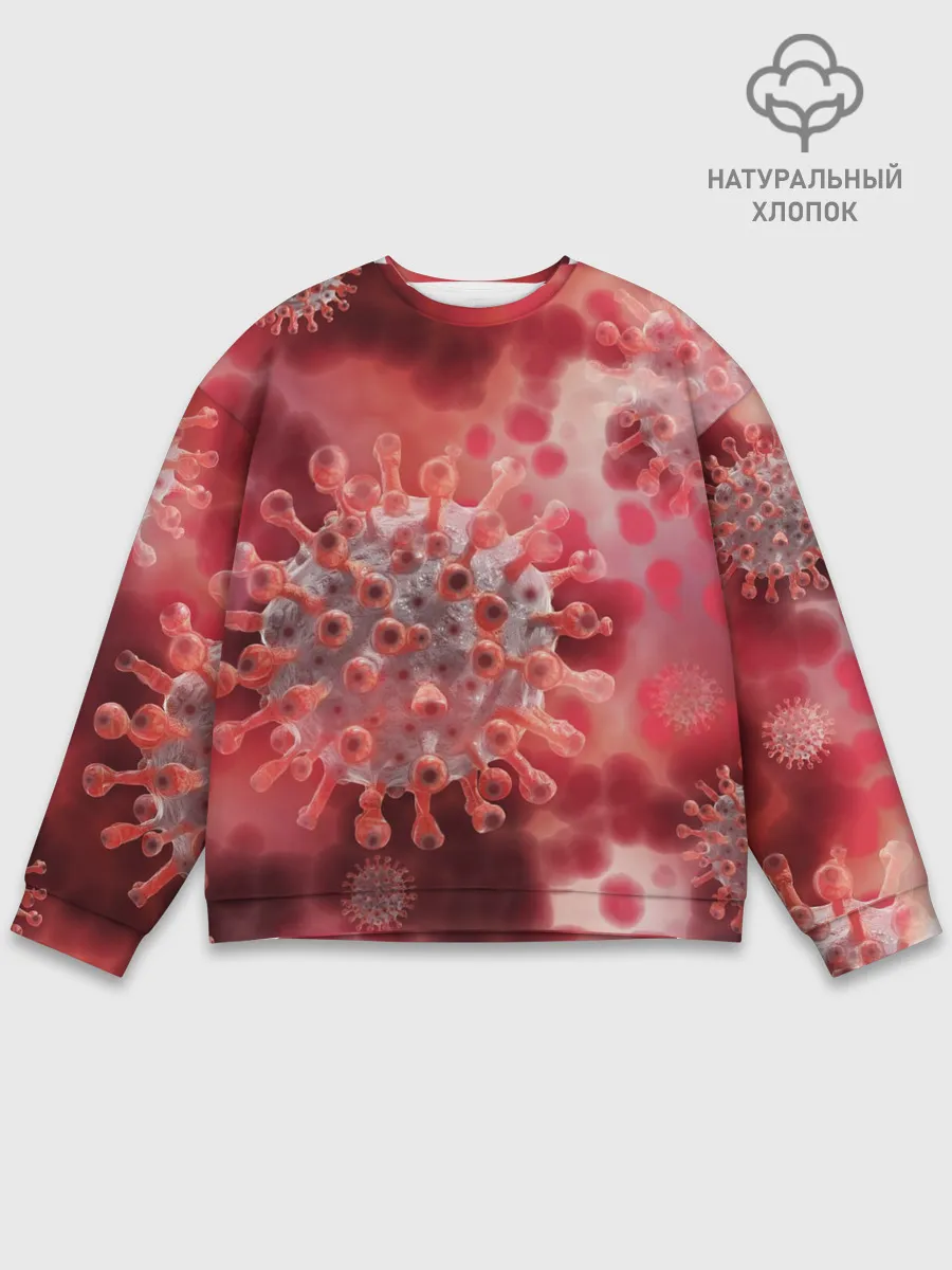 Мужской свитшот базовый / Коронавирус