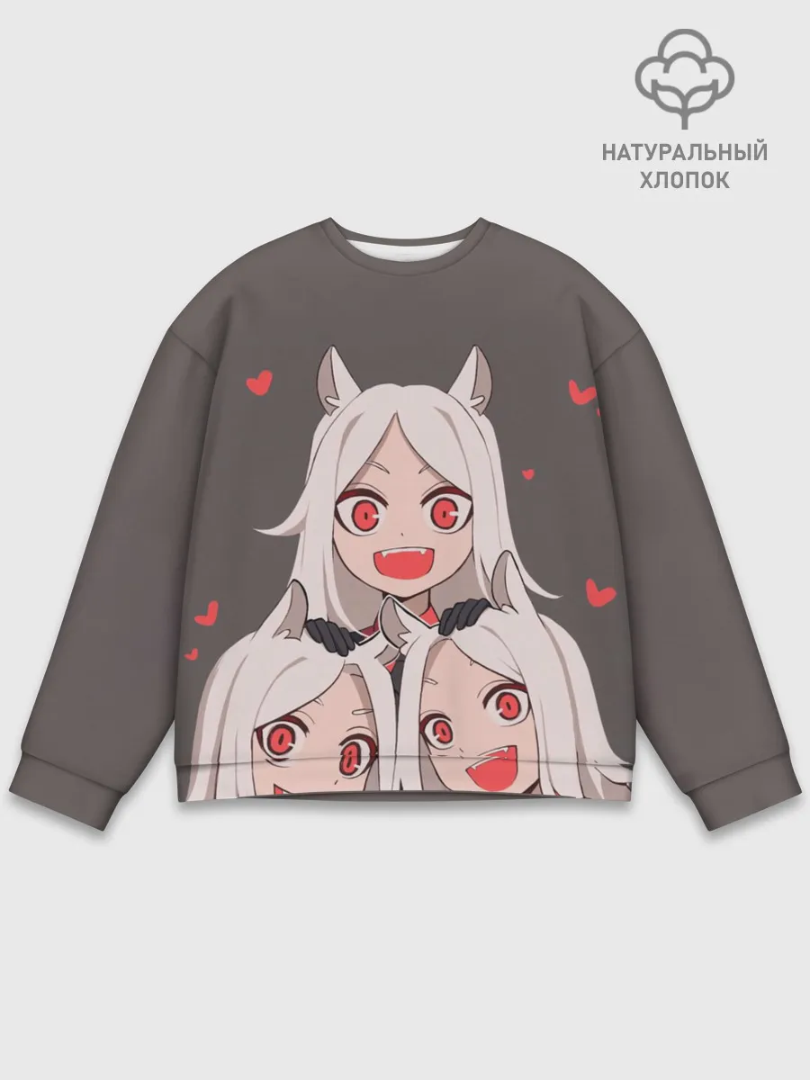 Мужской свитшот базовый / Cerberus с сердечками Helltaker