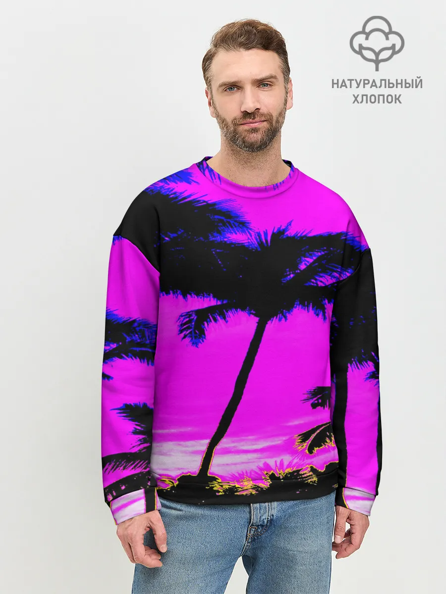 Мужской свитшот базовый / НЕОНОВЫЙ ЗАКАТ