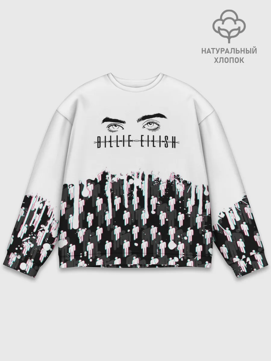 Мужской свитшот базовый / BILLIE EILISH GLITCH