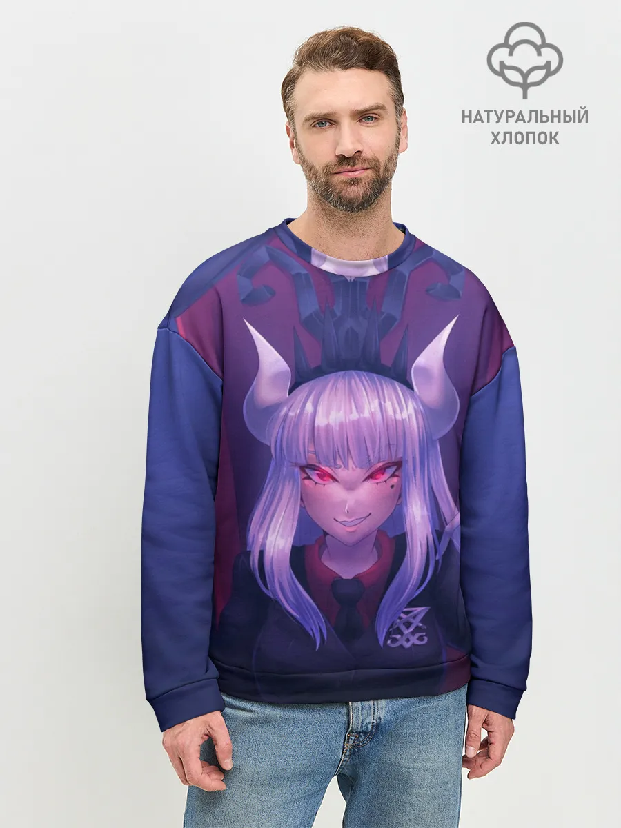 Мужской свитшот базовый / Люцифер на троне