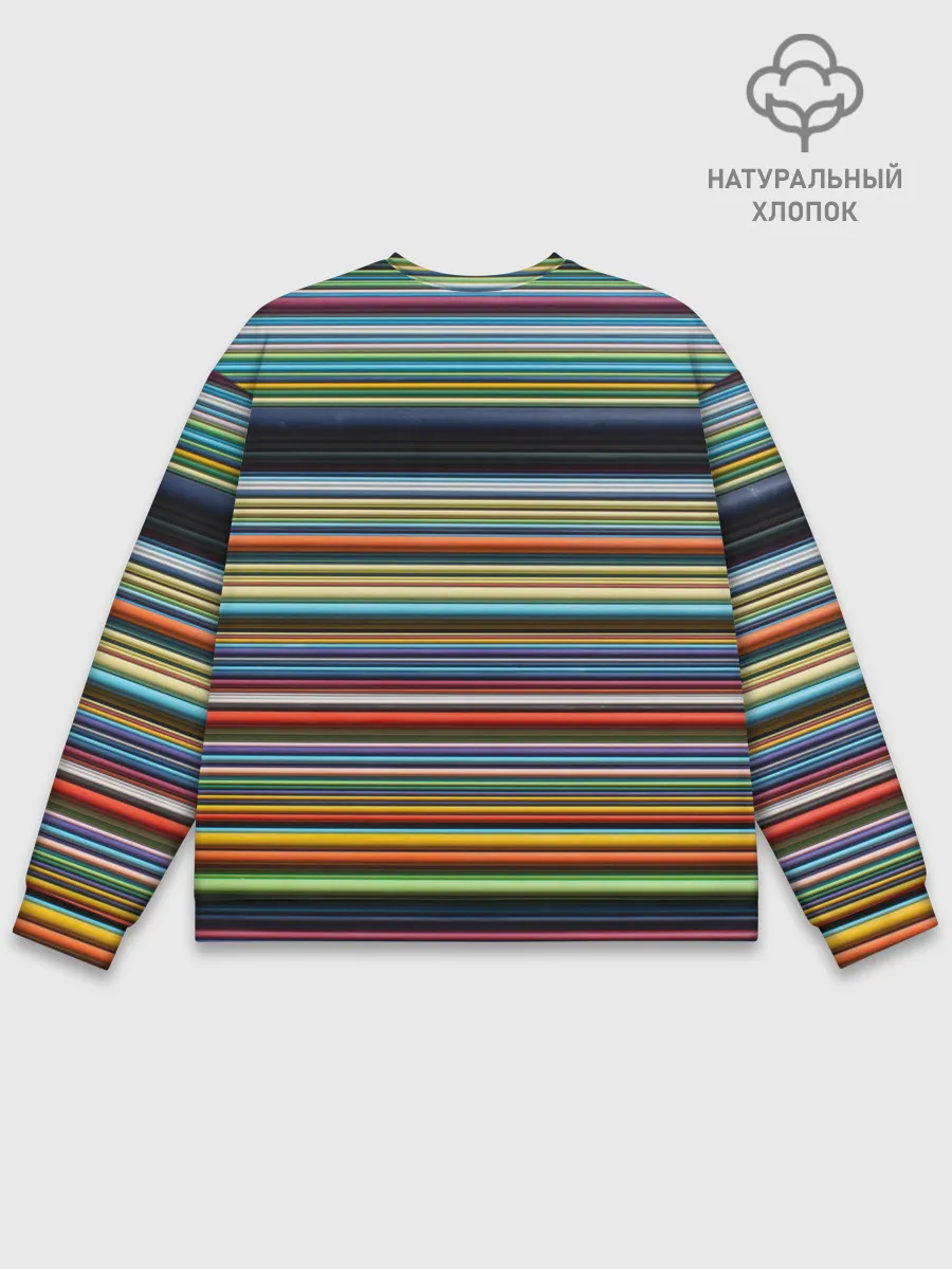 Мужской свитшот базовый / РАзноцыетные линии полосы хаос