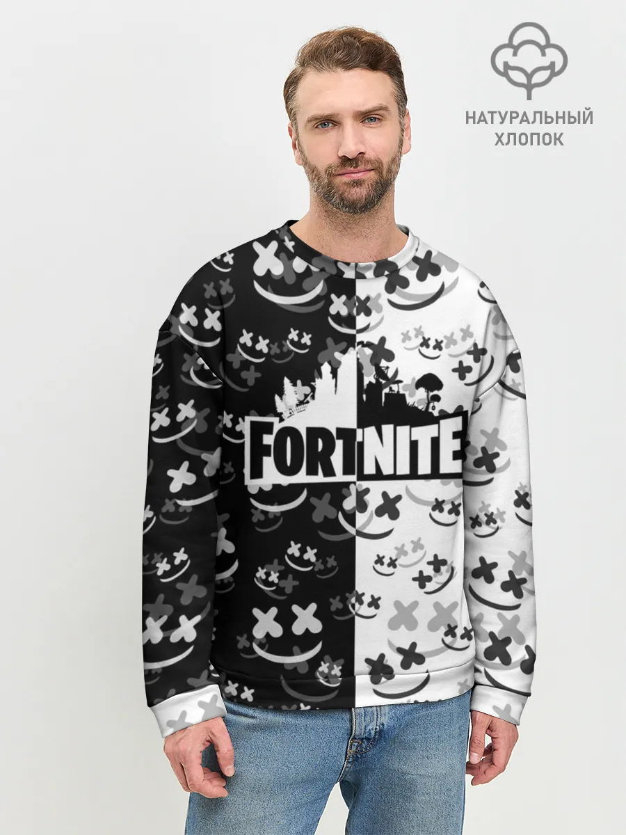 Мужской свитшот базовый / FORTNITE | MARSHMELLO