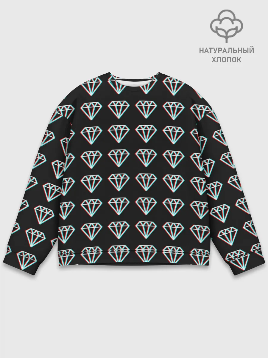 Мужской свитшот базовый / Diamonds Glitch