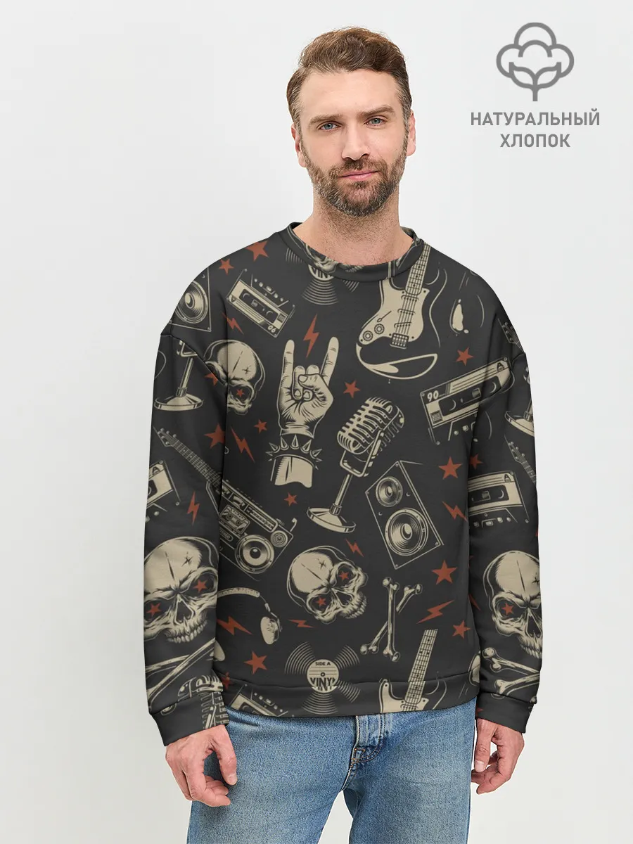 Мужской свитшот базовый / Spotify Рок Черепа