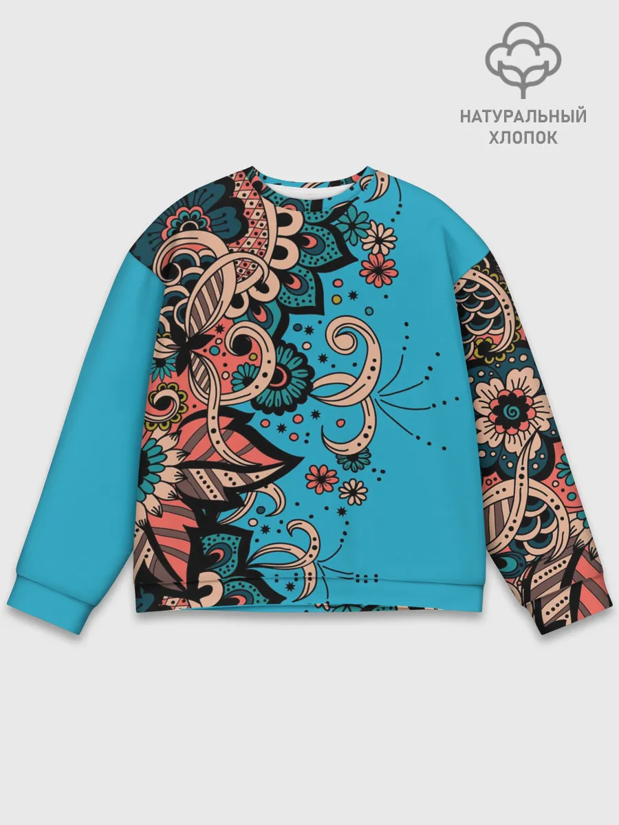 Мужской свитшот базовый / Цветочная фантазия