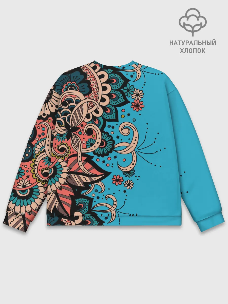 Мужской свитшот базовый / Цветочная фантазия
