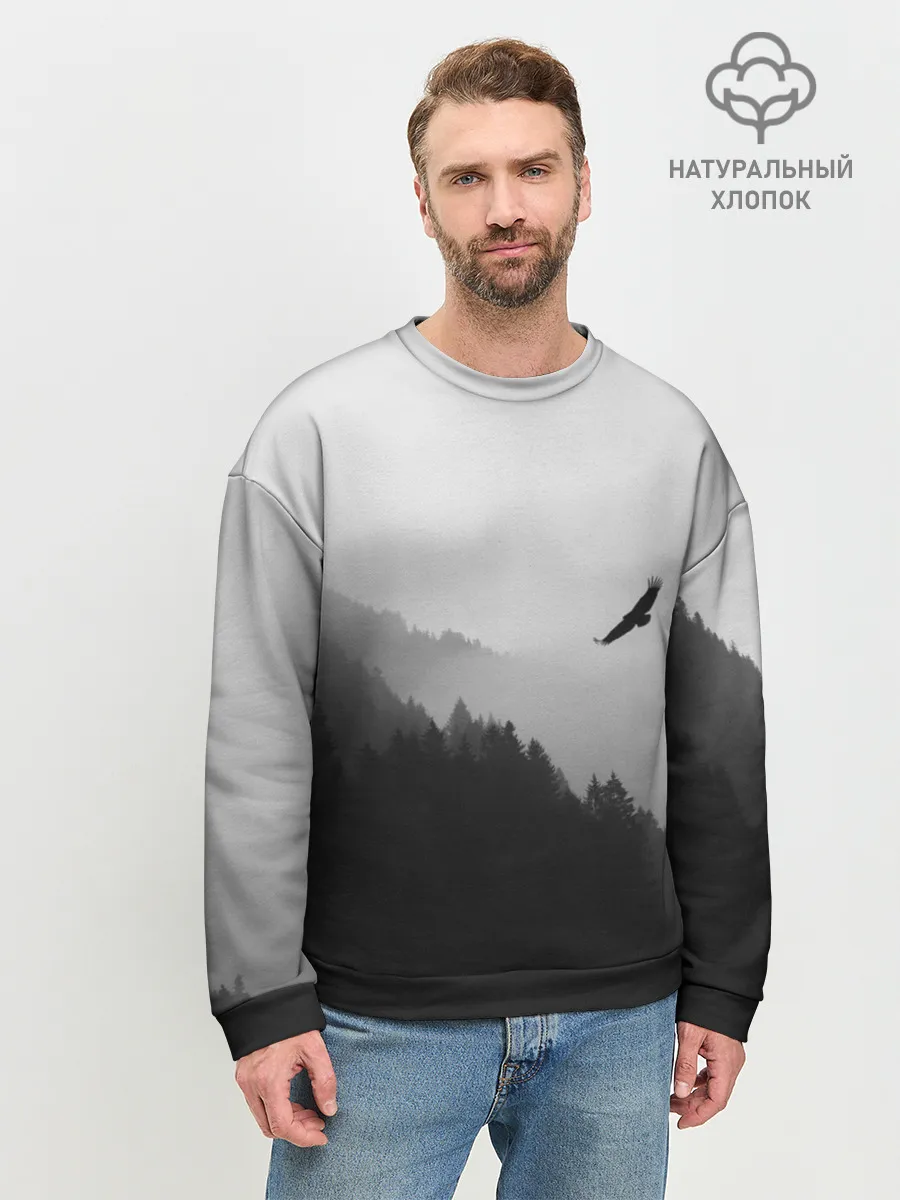 Мужской свитшот базовый / ОРЁЛ НАД ЛЕСОМ