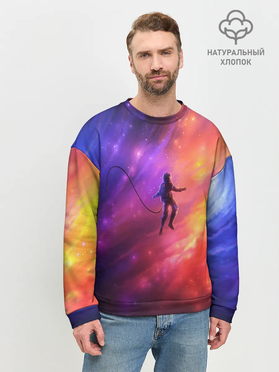 Мужской свитшот базовый / НЕОНОВЫЙ КОСМОС