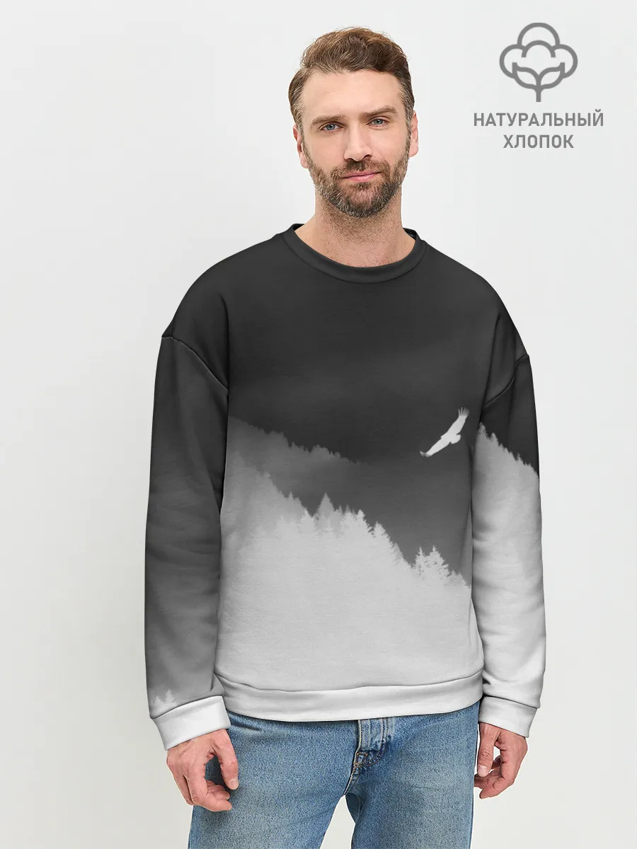 Мужской свитшот базовый / ОРЁЛ НАД ЛЕСОМ