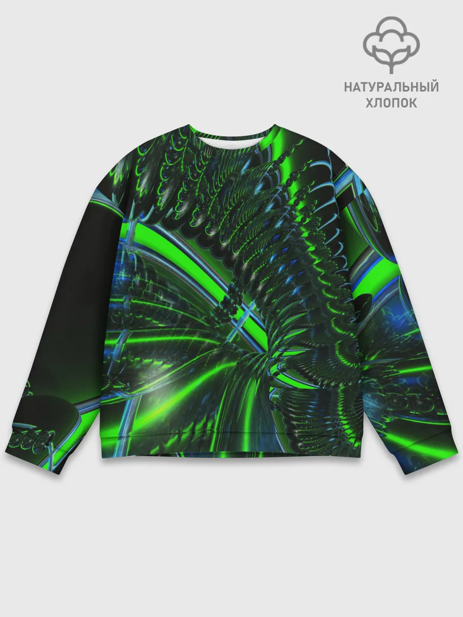 Мужской свитшот базовый / DIGITAL NEON GREEN
