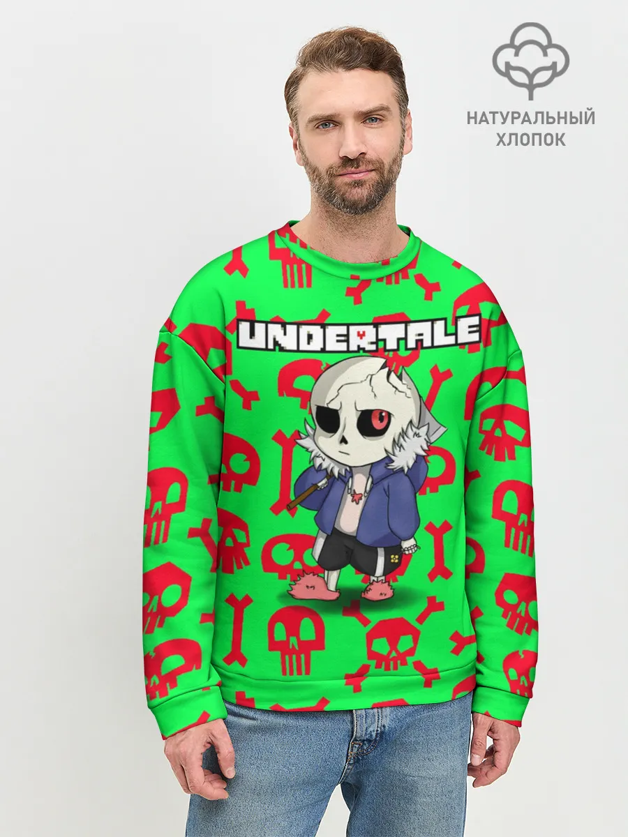 Мужской свитшот базовый / Undertale | Sans