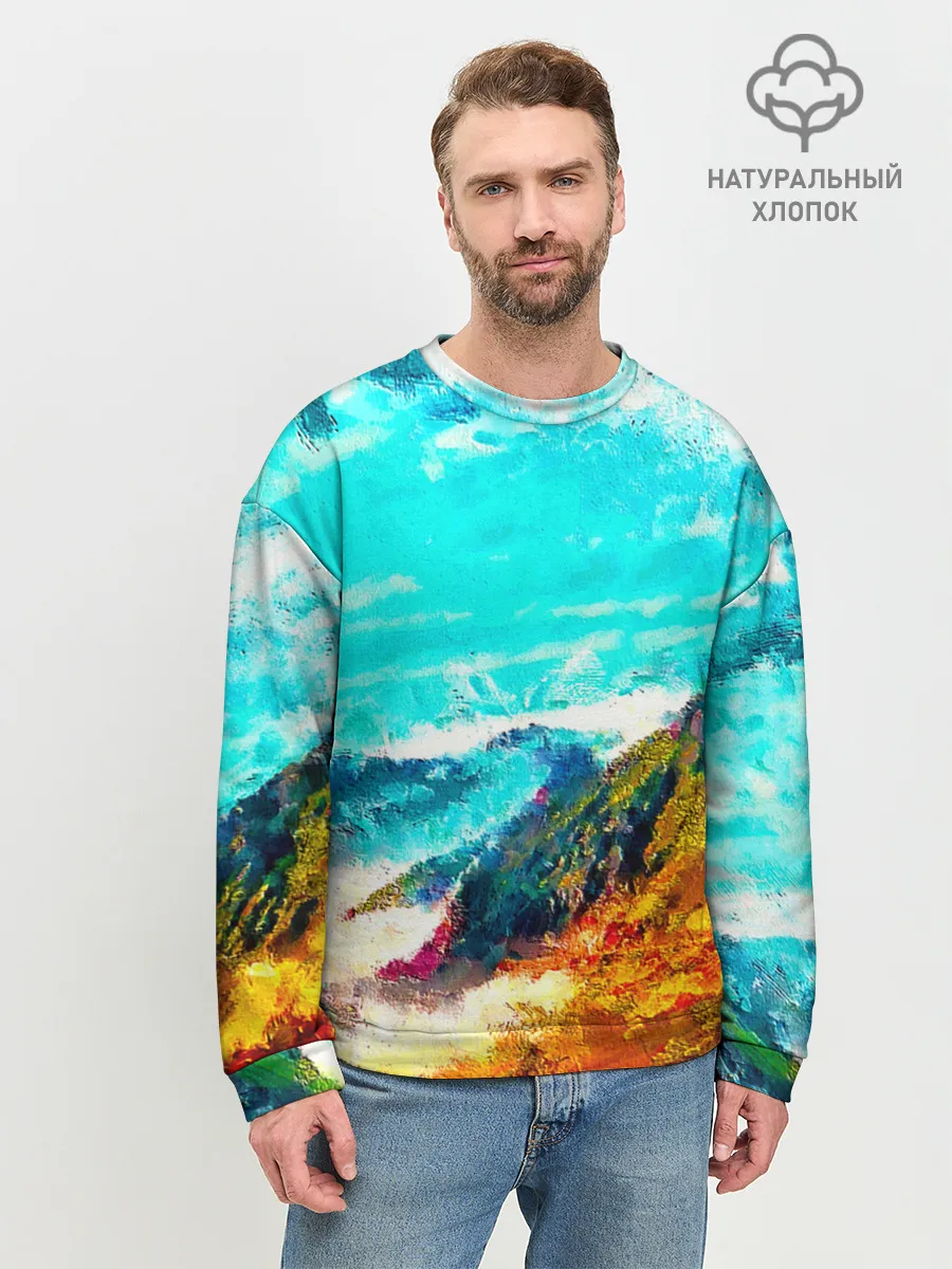 Мужской свитшот базовый / Японские горы