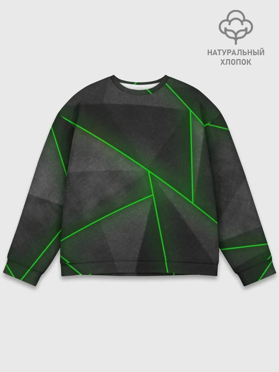 Мужской свитшот базовый / Неоновые линии