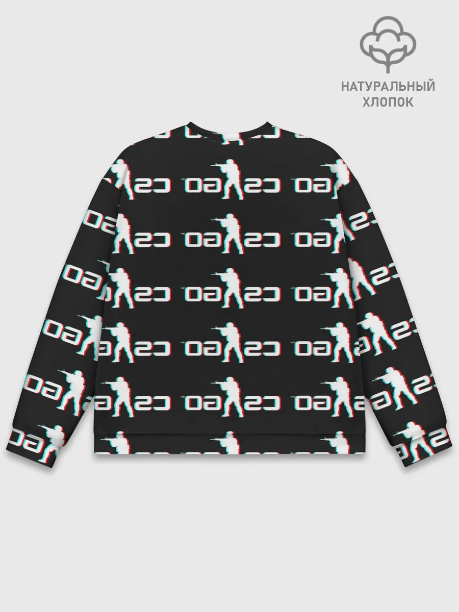 Мужской свитшот базовый / CSGO GLITCH LOGO