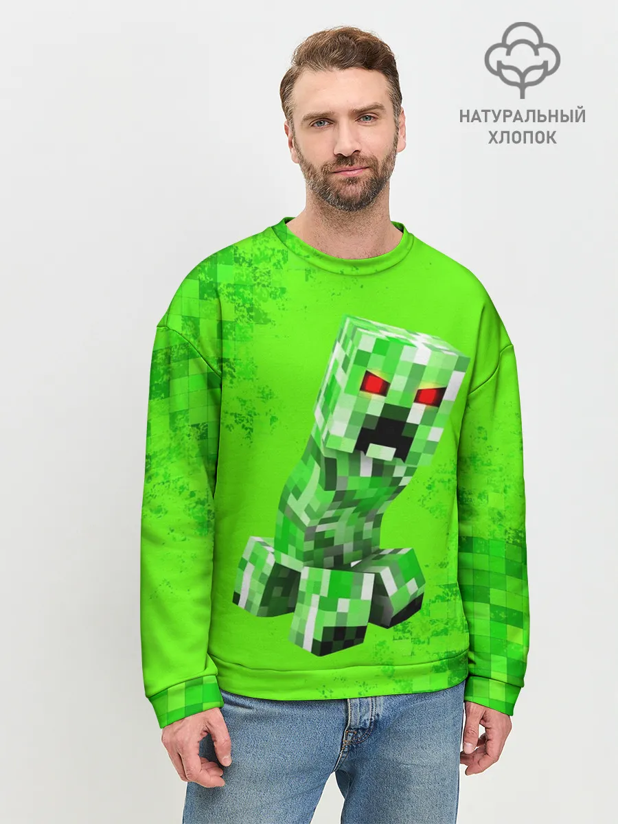 Мужской свитшот базовый / MINECRAFT CREEPER