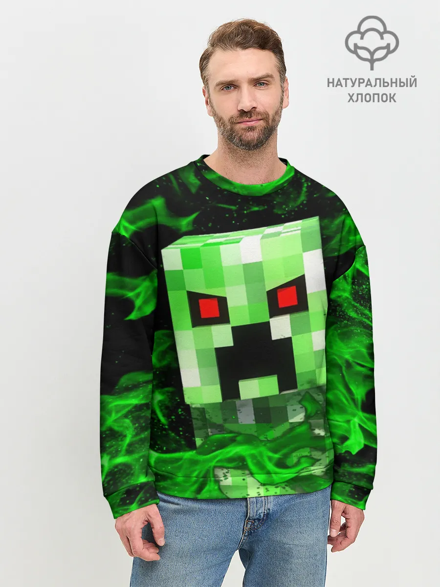 Мужской свитшот базовый / MINECRAFT CREEPER