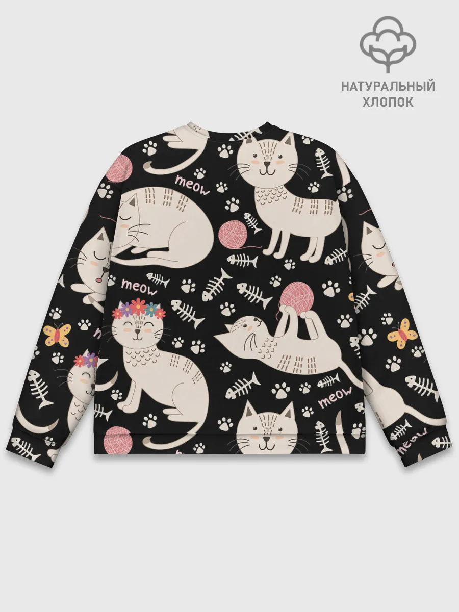 Мужской свитшот базовый / Милые кошечки