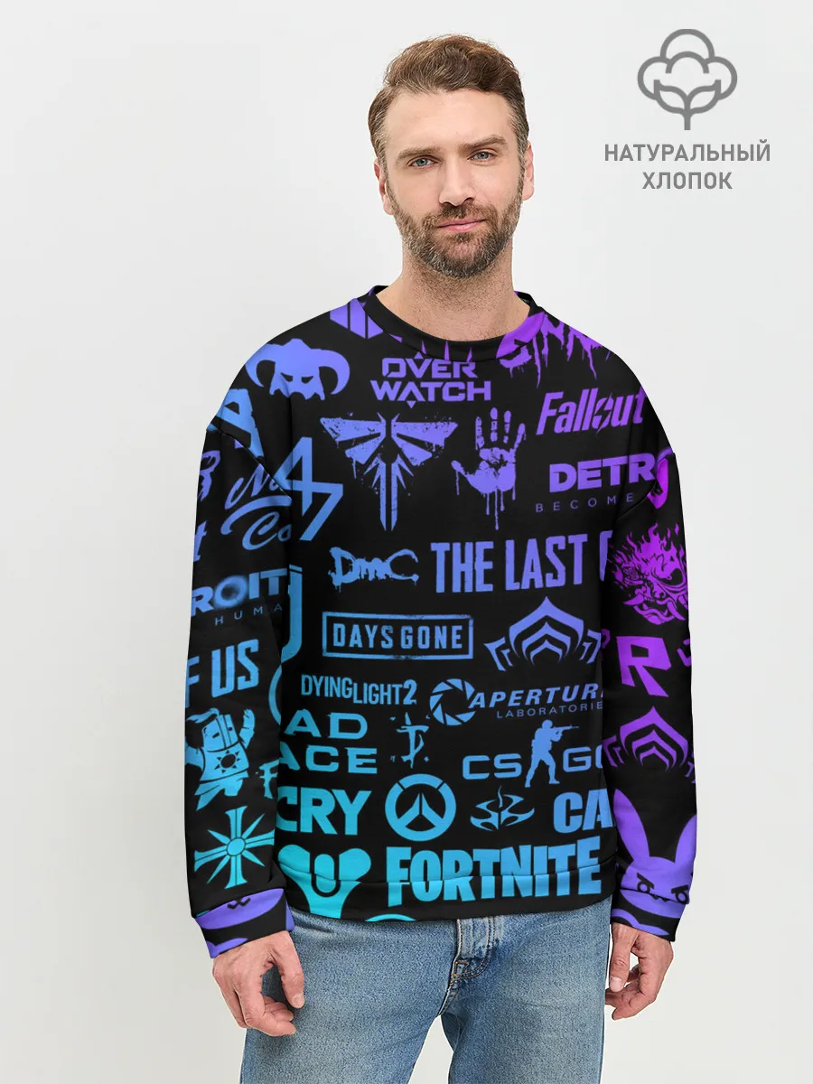 Мужской свитшот базовый / ЛОГОТИПЫ ИГР