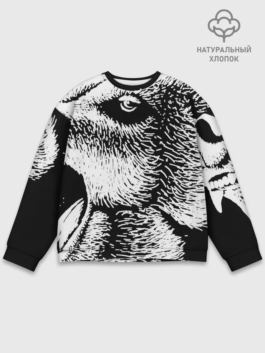 Мужской свитшот базовый / Черный медведь