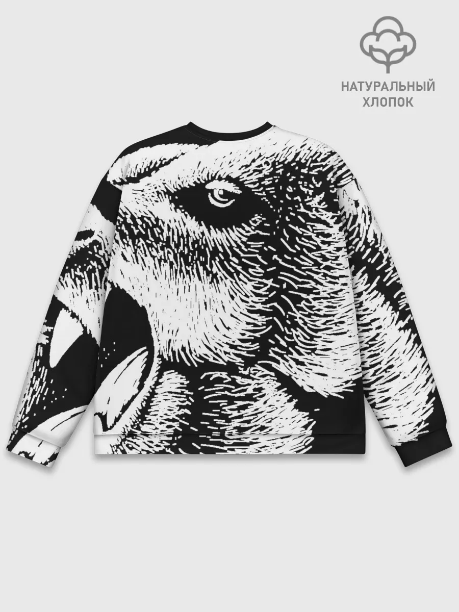 Мужской свитшот базовый / Черный медведь