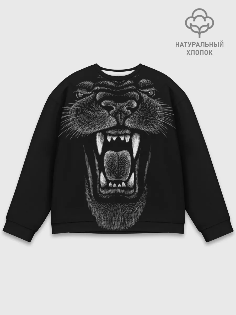 Мужской свитшот базовый / Черная пантера