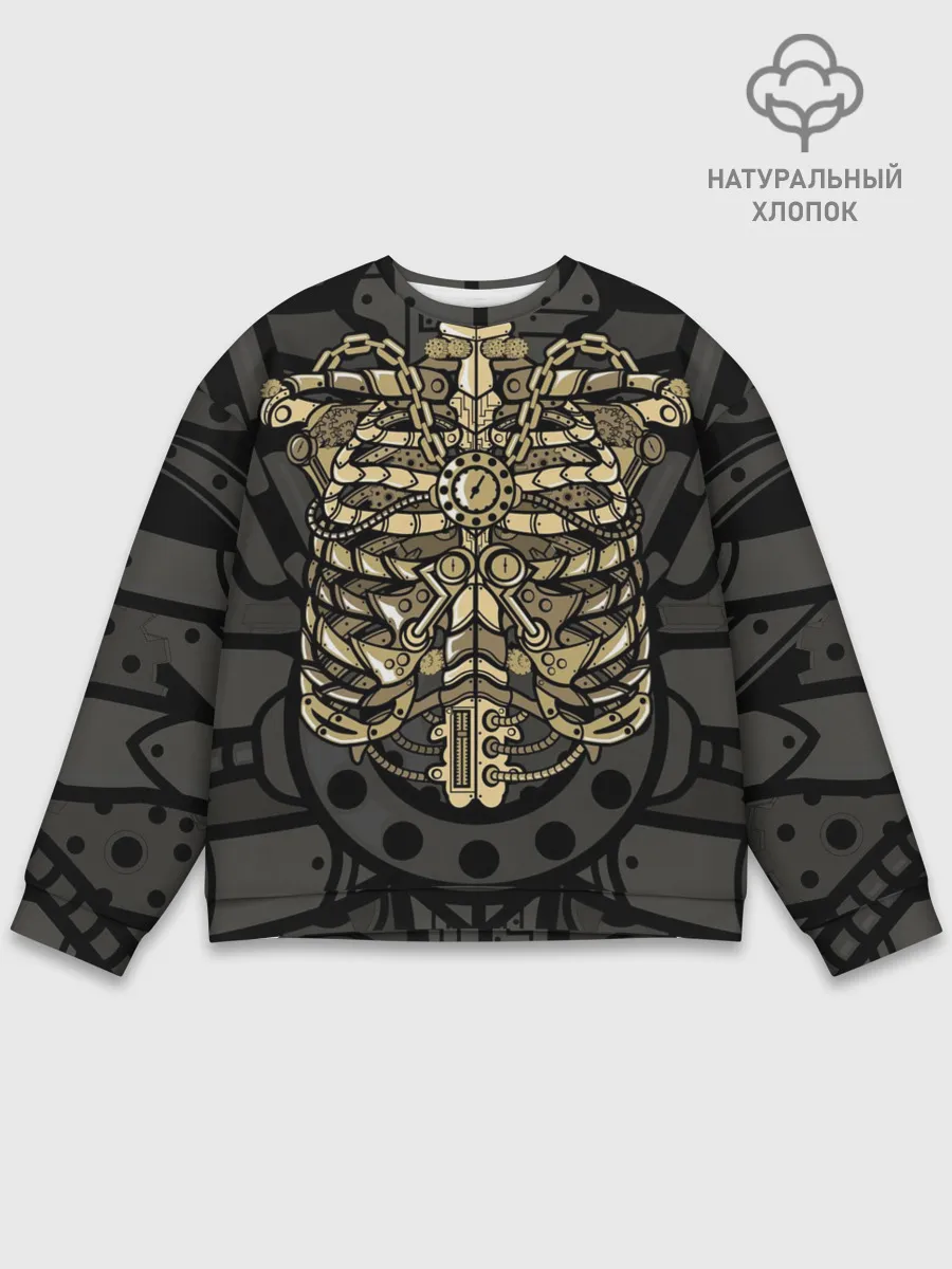 Мужской свитшот базовый / Стимпанк Скелет