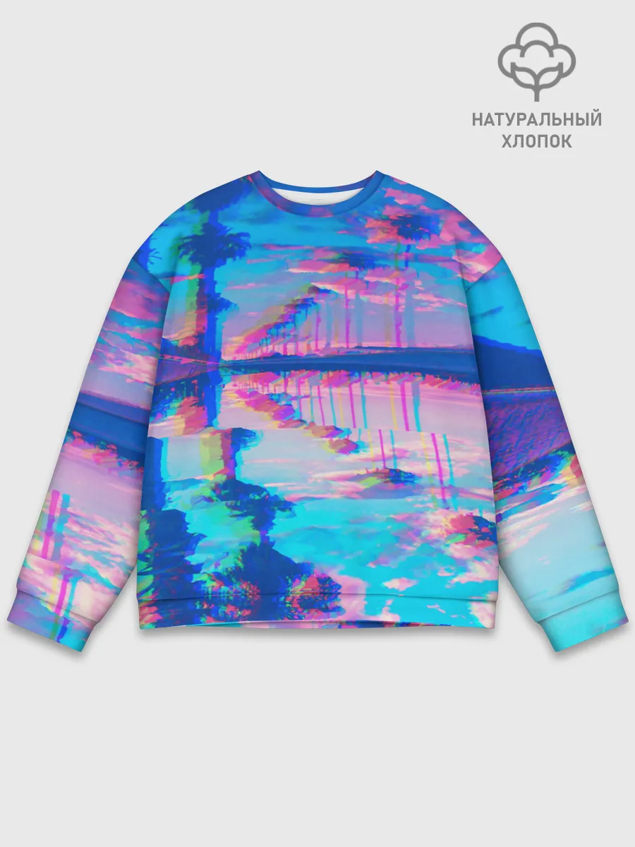 Мужской свитшот базовый / ГАВАЙИ ГЛИТЧ