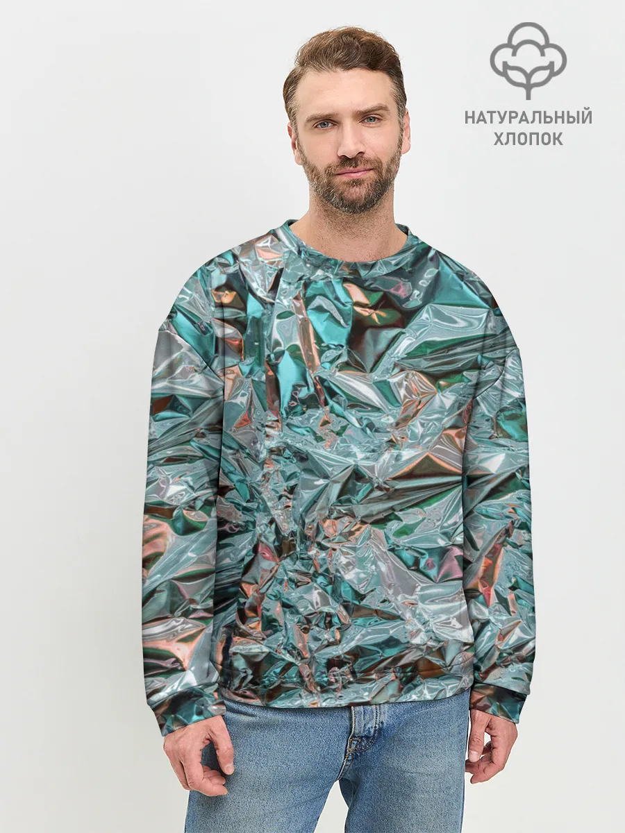 Мужской свитшот базовый / Голографическая фольга