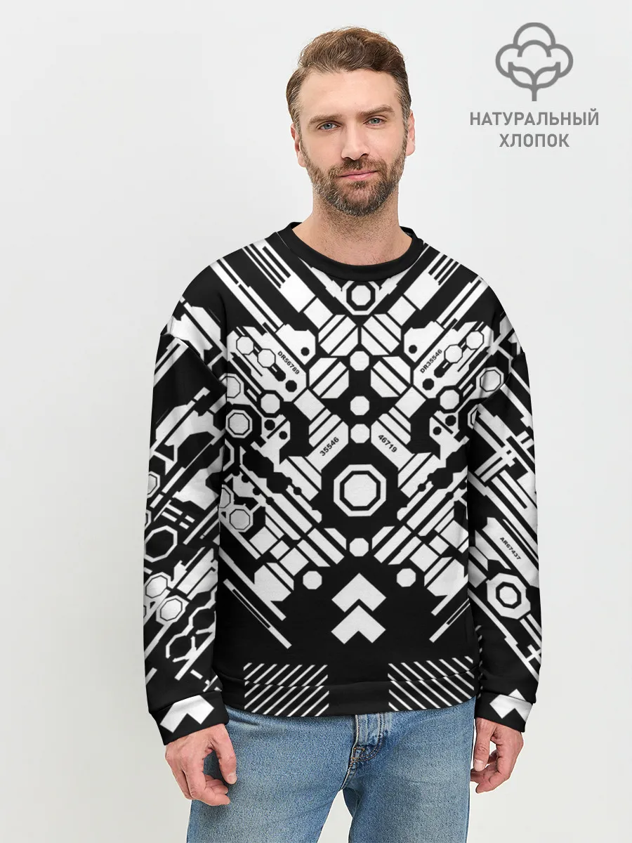 Мужской свитшот базовый / двигатель киберпанк