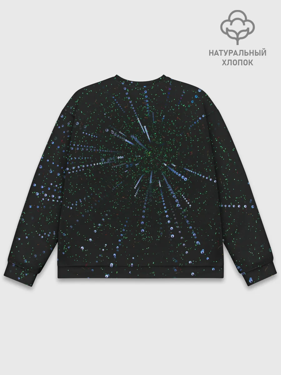 Мужской свитшот базовый / Свет сияние погружение блики